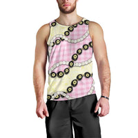 Pink Palaka Hawaii Men Tank Top Kukui Nut Pikake Lei Hawaiian Tapa Pattern LT14 - Polynesian Pride
