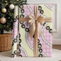 Pink Palaka Hawaii Wrapping Paper Kukui Nut Pikake Lei Hawaiian Tapa Pattern LT14 - Polynesian Pride