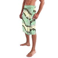 Green Palaka Hawaii Lavalava Kukui Nut Pikake Lei Hawaiian Tapa Pattern - Polynesian Pride