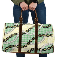 Green Palaka Hawaii Travel Bag Kukui Nut Pikake Lei Hawaiian Tapa Pattern LT14 Green - Polynesian Pride