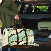 Green Palaka Hawaii Travel Bag Kukui Nut Pikake Lei Hawaiian Tapa Pattern LT14 - Polynesian Pride