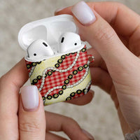 Red Palaka Hawaii AirPods Case Kukui Nut Pikake Lei Hawaiian Tapa Pattern LT14 - Polynesian Pride