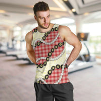 Red Palaka Hawaii Men Tank Top Kukui Nut Pikake Lei Hawaiian Tapa Pattern LT14 Red - Polynesian Pride
