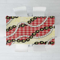 Red Palaka Hawaii Tablecloth Kukui Nut Pikake Lei Hawaiian Tapa Pattern LT14 Red - Polynesian Pride