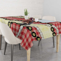 Red Palaka Hawaii Tablecloth Kukui Nut Pikake Lei Hawaiian Tapa Pattern LT14 - Polynesian Pride