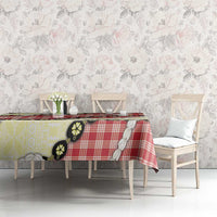 Red Palaka Hawaii Tablecloth Kukui Nut Pikake Lei Hawaiian Tapa Pattern LT14 - Polynesian Pride