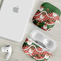 Cowboy Hawaii Mele Kalikimaka AirPods Case Paniolo Kukui Nut Pikake Lei Red Version LT14 - Polynesian Pride