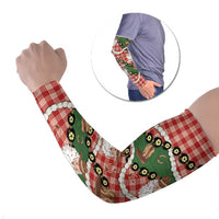 Cowboy Hawaii Mele Kalikimaka Arm Sleeves Paniolo Kukui Nut Pikake Lei Red Version LT14 Set of 2 Red - Polynesian Pride