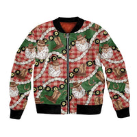 Cowboy Hawaii Mele Kalikimaka Bomber Jacket Paniolo Kukui Nut Pikake Lei Red Version LT14 Unisex Red - Polynesian Pride