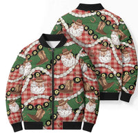 Cowboy Hawaii Mele Kalikimaka Bomber Puffer Jacket Paniolo Kukui Nut Pikake Lei Red Version LT14 - Polynesian Pride