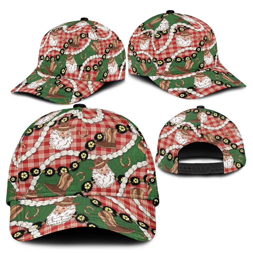 Cowboy Hawaii Mele Kalikimaka Classic Cap Paniolo Kukui Nut Pikake Lei Red Version - Polynesian Pride