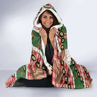 Cowboy Hawaii Mele Kalikimaka Hooded Blanket Paniolo Kukui Nut Pikake Lei Red Version LT14 - Polynesian Pride