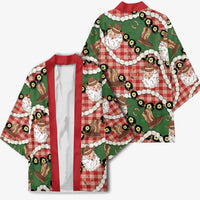 Cowboy Hawaii Mele Kalikimaka Kimono Paniolo Kukui Nut Pikake Lei Red Version - Polynesian Pride