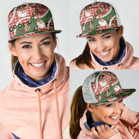 Cowboy Hawaii Mele Kalikimaka Mesh Trucker Cap Paniolo Kukui Nut Pikake Lei Red Version - Polynesian Pride