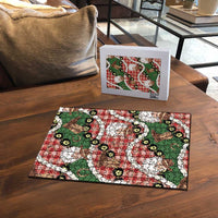 Cowboy Hawaii Mele Kalikimaka Puzzle Paniolo Kukui Nut Pikake Lei Red Version LT14 - Polynesian Pride