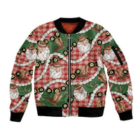 Cowboy Hawaii Mele Kalikimaka Sleeve Zip Bomber Jacket Paniolo Kukui Nut Pikake Lei Red Version LT14 Unisex Red - Polynesian Pride