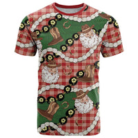 Cowboy Hawaii Mele Kalikimaka T Shirt Paniolo Kukui Nut Pikake Lei Red Version - Polynesian Pride