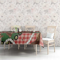 Cowboy Hawaii Mele Kalikimaka Tablecloth Paniolo Kukui Nut Pikake Lei Red Version LT14 - Polynesian Pride
