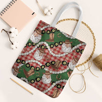 Cowboy Hawaii Mele Kalikimaka Tote Bag Paniolo Kukui Nut Pikake Lei Red Version - Polynesian Pride