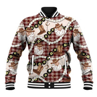 Cowboy Hawaii Mele Kalikimaka Baseball Jacket Paniolo Kukui Nut Pikake Lei Burgundy Version LT14 Unisex Burgundy - Polynesian Pride