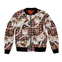 Cowboy Hawaii Mele Kalikimaka Bomber Jacket Paniolo Kukui Nut Pikake Lei Burgundy Version LT14 Unisex Burgundy - Polynesian Pride
