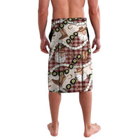 Cowboy Hawaii Mele Kalikimaka Lavalava Paniolo Kukui Nut Pikake Lei Burgundy Version - Polynesian Pride