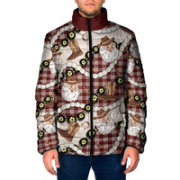 Cowboy Hawaii Mele Kalikimaka Padded Jacket Paniolo Kukui Nut Pikake Lei Burgundy Version LT14 Men Burgundy - Polynesian Pride