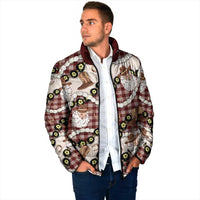 Cowboy Hawaii Mele Kalikimaka Padded Jacket Paniolo Kukui Nut Pikake Lei Burgundy Version LT14 - Polynesian Pride