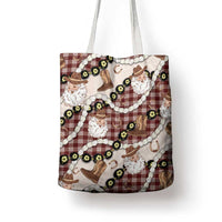 Cowboy Hawaii Mele Kalikimaka Tote Bag Paniolo Kukui Nut Pikake Lei Burgundy Version - Polynesian Pride