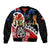 New Zealand Waitangi And ANZAC Day Bomber Jacket Aotearoa Maori Tiki With Last Post LT14 Unisex Black - Polynesian Pride