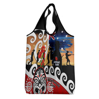 New Zealand Waitangi And ANZAC Day Grocery Bag Aotearoa Maori Tiki With Last Post LT14 - Polynesian Pride