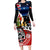 New Zealand Waitangi And ANZAC Day Long Sleeve Bodycon Dress Aotearoa Maori Tiki With Last Post LT14 Long Dress Black - Polynesian Pride