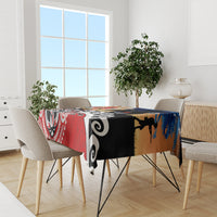 New Zealand Waitangi And ANZAC Day Tablecloth Aotearoa Maori Tiki With Last Post LT14 - Polynesian Pride