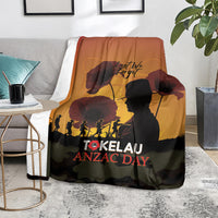 Tokelau ANZAC Day Blanket Camouflage With Poppies Lest We Forget LT14 - Polynesian Pride