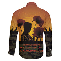 Tokelau ANZAC Day Family Matching Off Shoulder Maxi Dress and Hawaiian Shirt Camouflage With Poppies Lest We Forget LT14 - Polynesian Pride