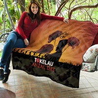 Tokelau ANZAC Day Quilt Camouflage With Poppies Lest We Forget LT14 - Polynesian Pride