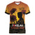 Tokelau ANZAC Day Women V Neck T Shirt Camouflage With Poppies Lest We Forget LT14 Female Yellow - Polynesian Pride