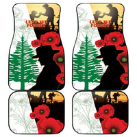 Norfolk Island ANZAC Day Car Mats Pine Tree With Poppies Lest We Forget LT14 - Polynesian Pride