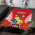 Tonga ANZAC Day Area Rug Camouflage With Poppies Lest We Forget LT14 Red - Polynesian Pride