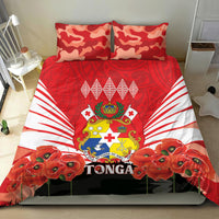 Tonga ANZAC Day Bedding Set Camouflage With Poppies Lest We Forget LT14 - Polynesian Pride