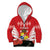 Tonga ANZAC Day Kid Hoodie Camouflage With Poppies Lest We Forget LT14 Zip Hoodie Red - Polynesian Pride