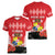 Tonga ANZAC Day Women V Neck T Shirt Camouflage With Poppies Lest We Forget LT14 - Polynesian Pride