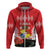 Tonga ANZAC Day Zip Hoodie Camouflage With Poppies Lest We Forget LT14 Zip Hoodie Red - Polynesian Pride