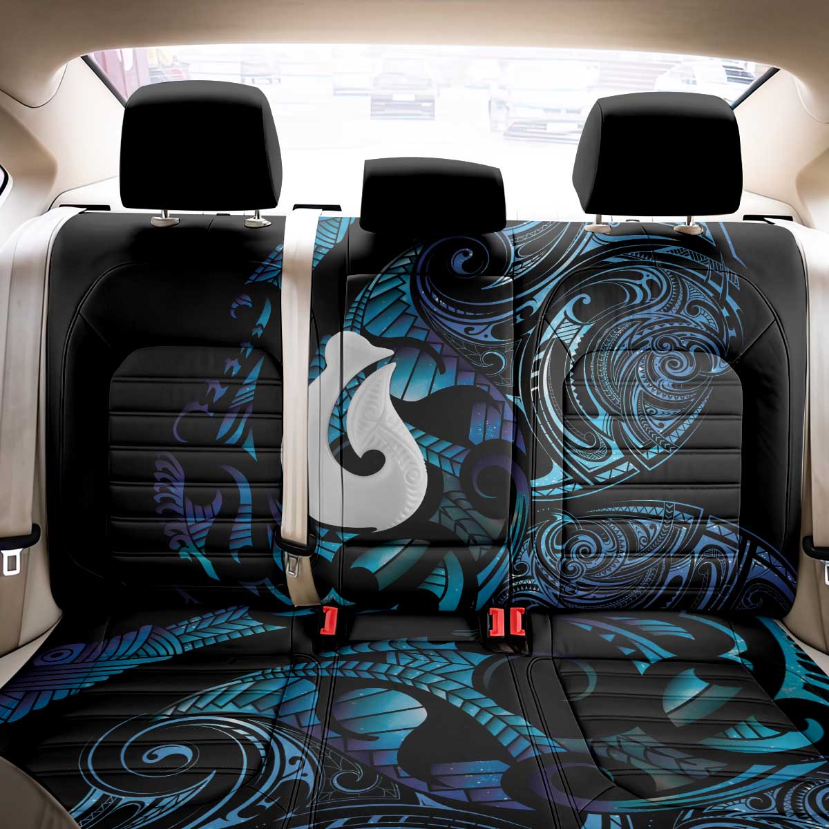 Hei Matau New Zealand Matariki Back Car Seat Cover NZ Fish Hook Maori Art LT14 - Polynesian Pride