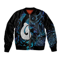 Hei Matau New Zealand Matariki Bomber Jacket NZ Fish Hook Maori Art
