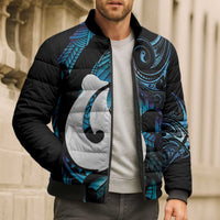 Hei Matau New Zealand Matariki Bomber Puffer Jacket NZ Fish Hook Maori Art LT14 - Polynesian Pride