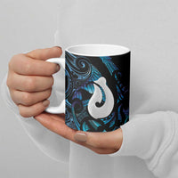 Hei Matau New Zealand Matariki Ceramic Mug NZ Fish Hook Maori Art