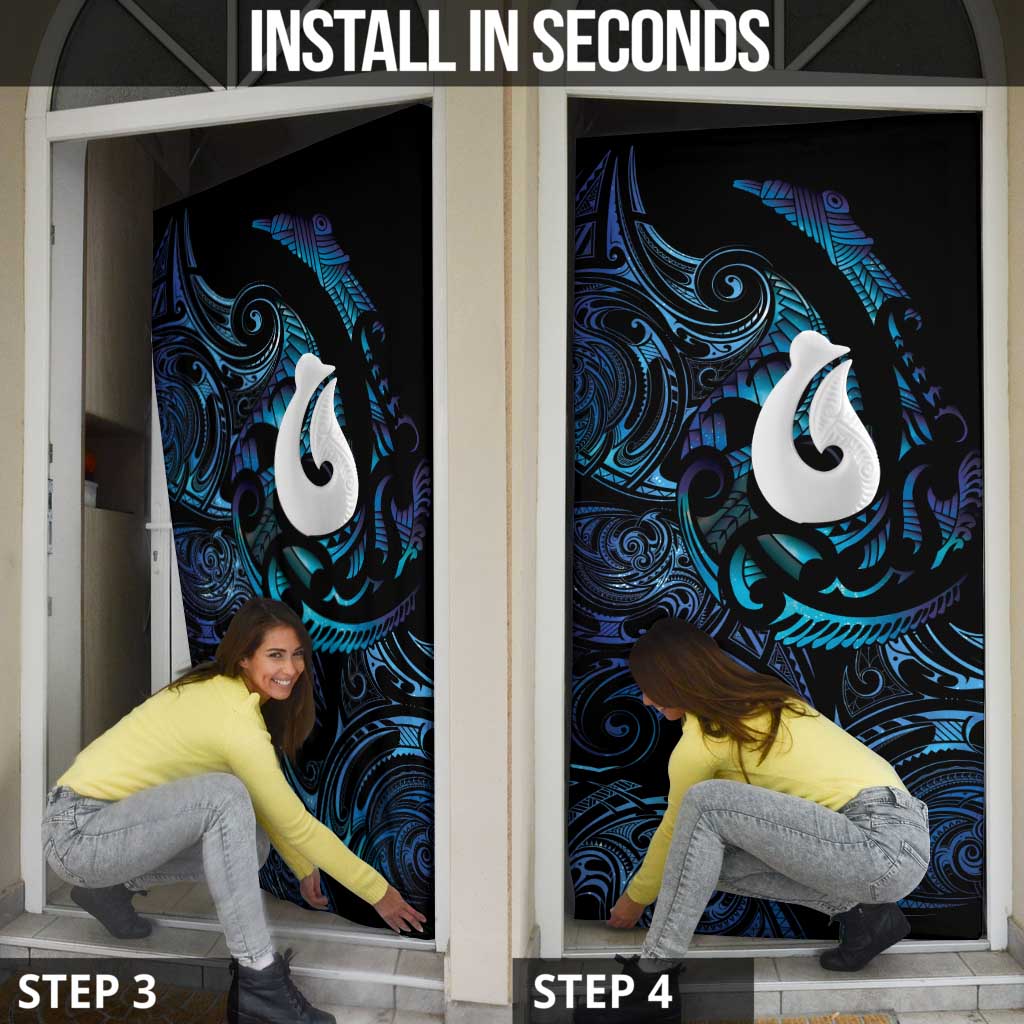 Hei Matau New Zealand Matariki Door Cover NZ Fish Hook Maori Art LT14 - Polynesian Pride