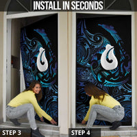 Hei Matau New Zealand Matariki Door Cover NZ Fish Hook Maori Art LT14 - Polynesian Pride