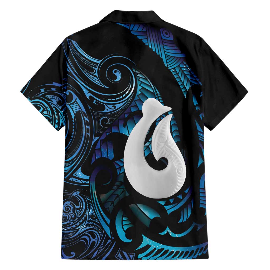 Hei Matau New Zealand Matariki Family Matching Tank Maxi Dress and Hawaiian Shirt NZ Fish Hook Maori Art